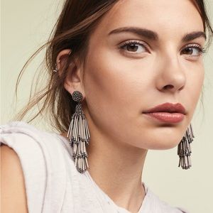 Deepa By Deepa Gurnani Gunmetal Rain Earrings